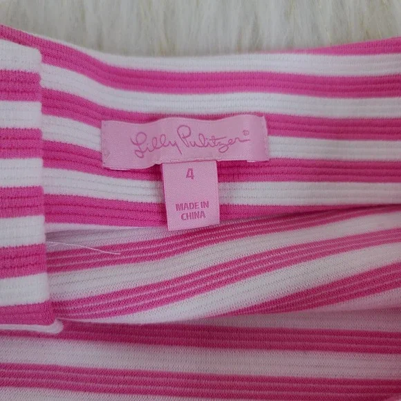 Lilly Pulitzer | Pink & White Striped Mini Skirt - Picture 4 of 5